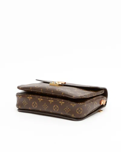 Pre-owned Louis Vuitton Monogram Pochette Métis Bag In Brown