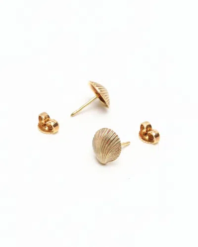 Tiffany & Co 18kt Yellow Gold Shell Earrings