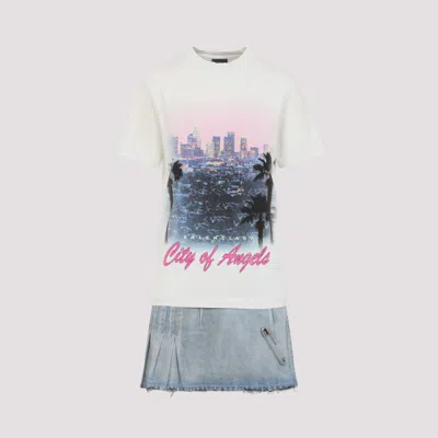 Balenciaga Layered Mini Dress With Denim Skirt Effect