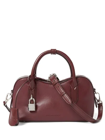 Stella Mccartney Ryder Bordeaux Handbag With Two Top Handles And Front Padlock Detail With Logo In Ecoleather Woman In Burgundy