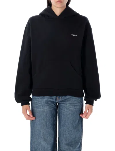 Coperni Horn Hoodie Kangaroo Pocket In Black