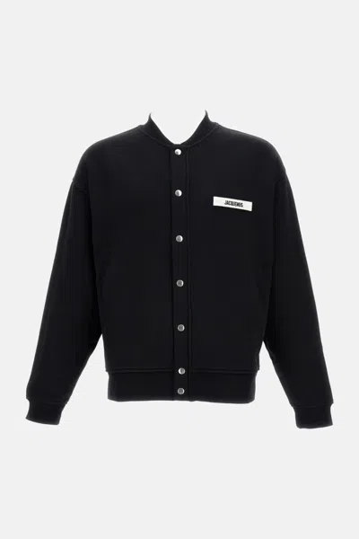 Jacquemus Le Cardigan Gros Grain In Blue
