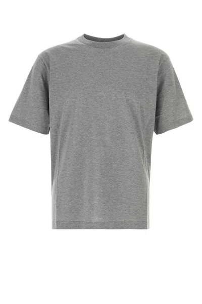 Prada Oversize Crew Neck T-shirt With Squared Silhouette In Gray