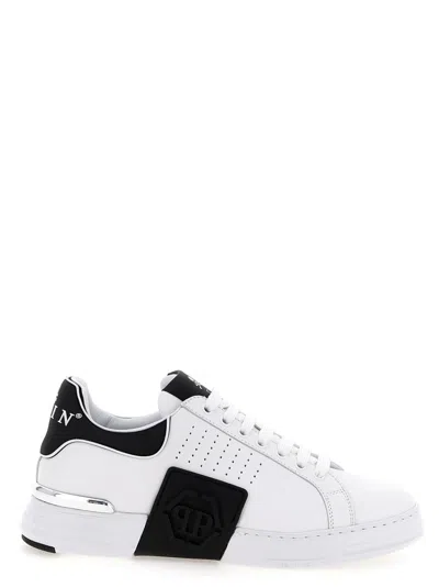 Philipp Plein Nappa Leather Sneakers Low Top Hexagon In Multi