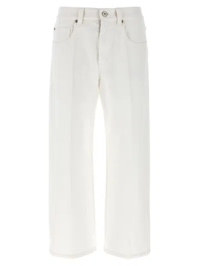 Brunello Cucinelli Contemporary Square Jeans White In White