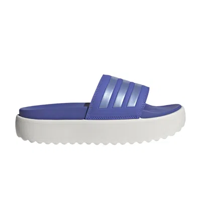 Pre-owned Adidas Originals Adidas Wmns Adilette Platform Slide 'semi Cobalt Blue' | Women's Size 9.5