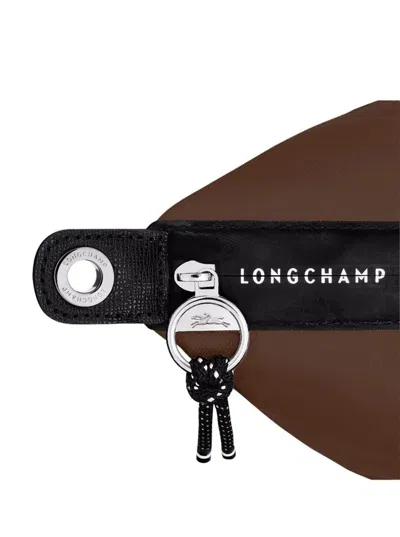 Longchamp 'le Pliage Energy' Brown Large Handbag With Adjustable And Removable Shoulder Bag And Embossed Logo 