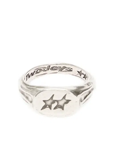 Twojeys Star-cut Signet Ring