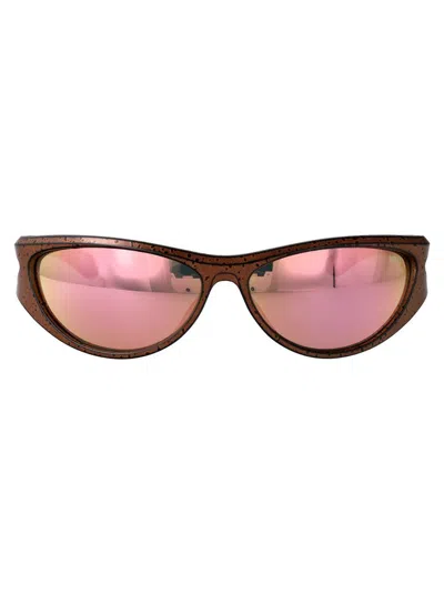 Diesel Bronze Barrelling Black Acetate Sunglasses In Brown