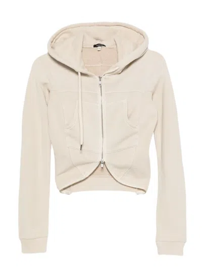 R13 Cropped Zip-up Hoodie