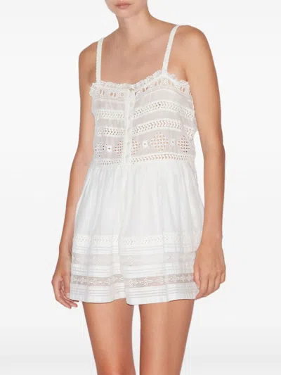 Isabel Marant Étoile White Romper With Lace Detailing