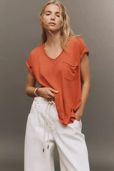 Pilcro The Quinn Short-sleeve V-neck Tee By