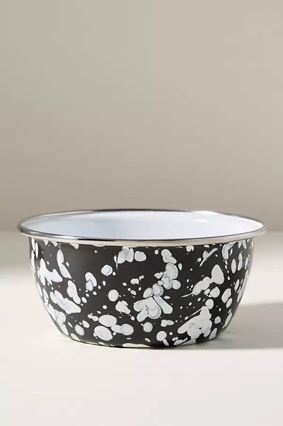 Golden Rabbit Swirl Enamel Salad Bowl