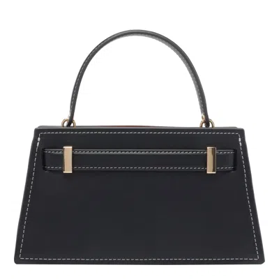 Tory Burch Lee Radziwill Mini Leather Handbag In Black