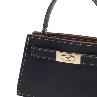 Tory Burch Lee Radziwill Mini Leather Handbag In Black