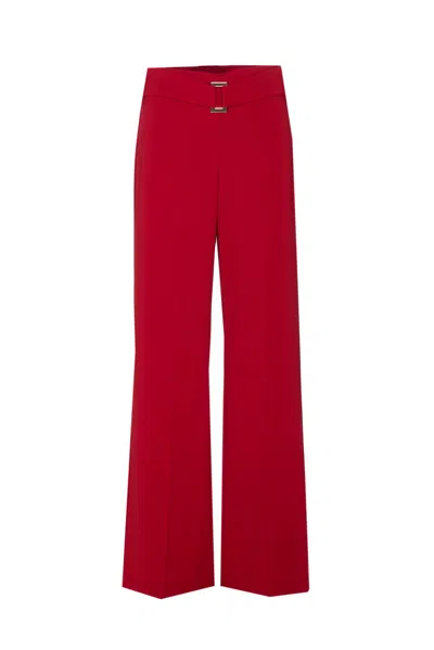 Patrizia Pepe Essential Pants In Red