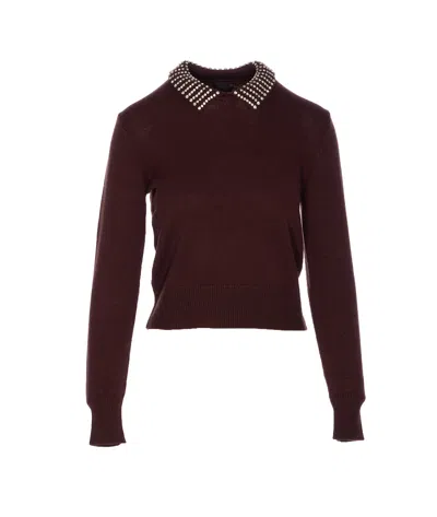Pinko Ventotene Sweater In Burgundy