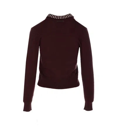 Pinko Ventotene Sweater In Burgundy