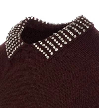 Pinko Ventotene Sweater In Burgundy