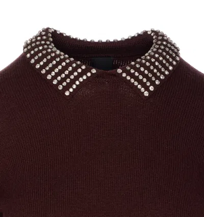 Pinko Ventotene Sweater In Burgundy