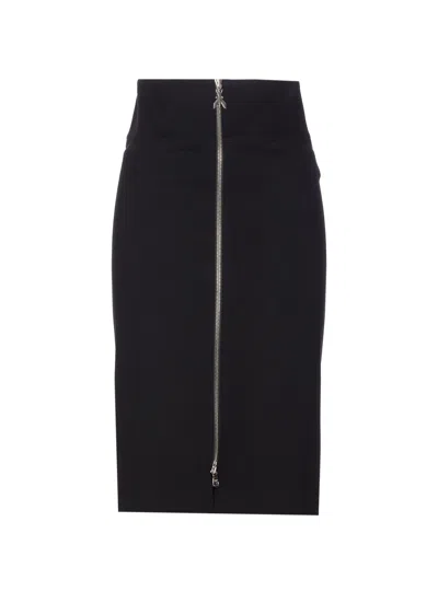 Patrizia Pepe Essential Midi Skirt In Black