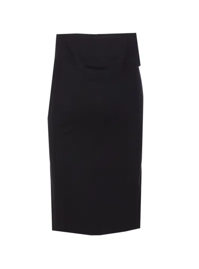 Patrizia Pepe Essential Midi Skirt In Black