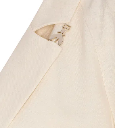 Patrizia Pepe Ivory Jacket With Frontal Buttons Closure In Neutral
