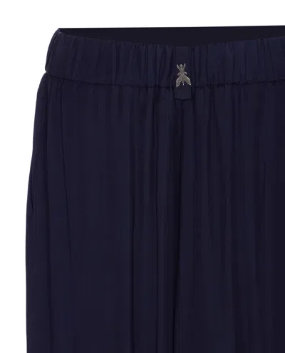 Patrizia Pepe Navy Blue Trousers In Polyester