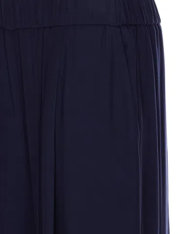 Patrizia Pepe Navy Blue Trousers In Polyester
