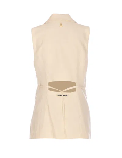 Patrizia Pepe Ivory Vest With Frontal Buttons Closure