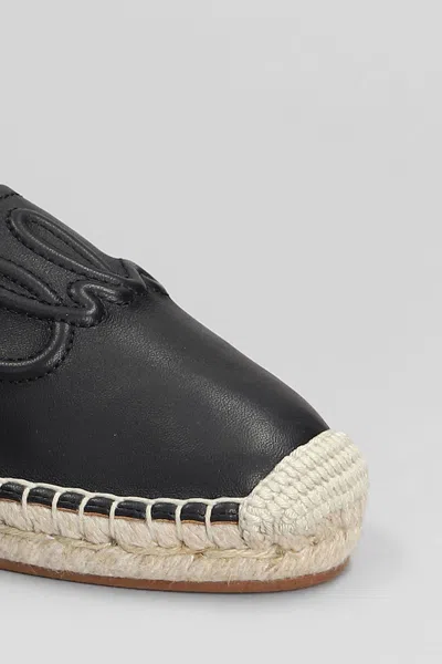 Chloé Isla Espadrilles In Black Leather