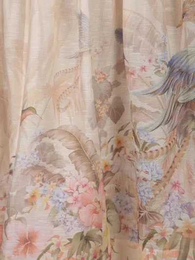 Zimmermann Multicolor Floral Midi Skirt
