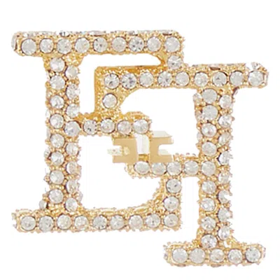 Elisabetta Franchi Logo Earrings