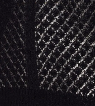 Twinset Open-knit Ruffled-cuff Sweater