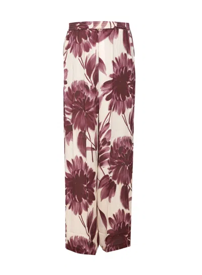Twinset Floral Pants In Multi