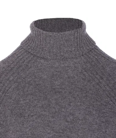 Twinset Twin-set High Neck Relaxed-fit Sweater With Ribbed Detailing