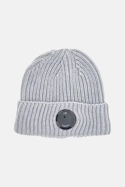 C.p. Company Lens Detail Beanie Hat In Gray