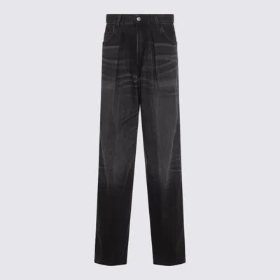 Haikure Black Jeans With Belt Loops And Logo Patch On The Rear