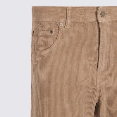 Haikure Dark Beige Cotton Jeans In Neutral