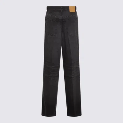 Haikure Black Jeans With Belt Loops And Logo Patch On The Rear