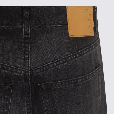 Haikure Black Jeans With Belt Loops And Logo Patch On The Rear