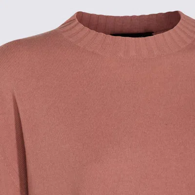 Fabiana Filippi Knitwear Crewneck Ribbed Finish In Pink