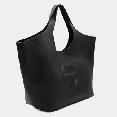 Anine Bing Black Leather Lili Tote Bag