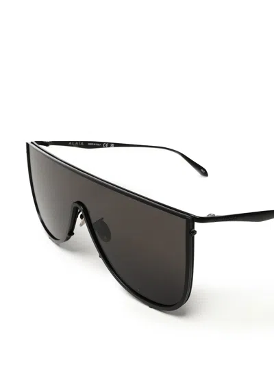 Alaïa Mask-framed Metal Sunglasses In Gray