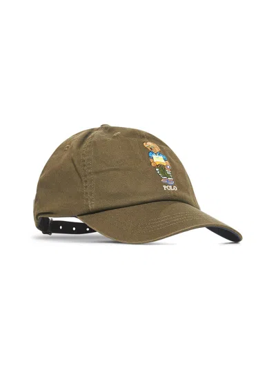 Polo Ralph Lauren Polo Bear Twill Ball Cap In Green