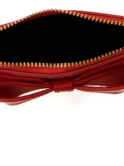 Comme Des Garçons Red Big Bow Wallet In Red