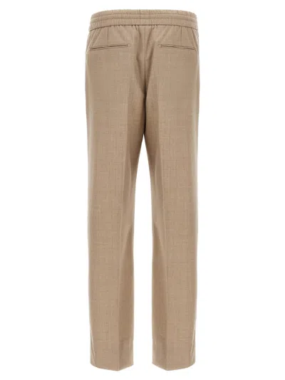 Brioni 'asolo' Trousers Elastic Waistband In Neutral