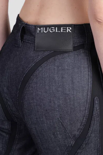 Mugler Jeans In Blue Denim