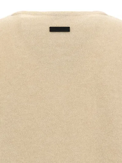 Fear Of God Sweater Keyhole Neckline Button Detail In Neutral