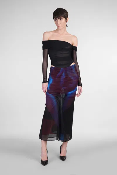 Mugler Bodysuit One-shoulder Long Sleeves